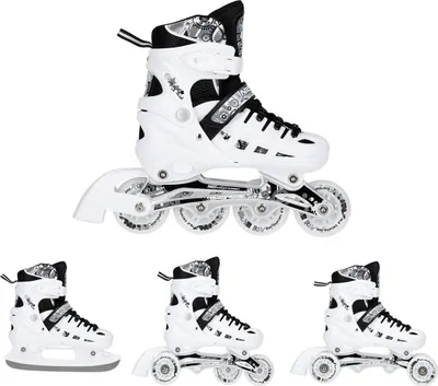 Produktbild von Nh10905 4In1 White Led L(39-42) Skates Mit Extreme Nils Extreme Hockey Shoes