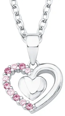 Produktbild von Prinzessin Lillifee Kinderkette Herzen aus Sterlingsilber mit Zirkonia