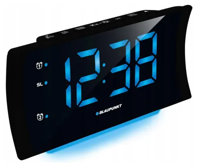 Produktbild von Blaupunkt CR80USB, Digitaler Wecker, Rechteck, Schwarz, FM, PLL, 20 Kanäle, LED
