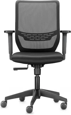 Immagine prodotto di Trendoffice by Dauphin, sedia da ufficio to-sync work mesh one, 9241 SY0 A236, rivestimento in tessuto nero, struttura nera