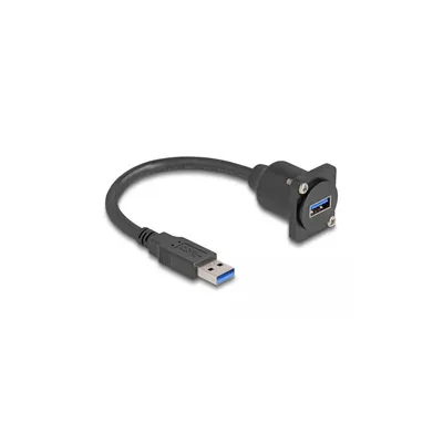 Produktbild von Delock - USB-Verlängerungskabel - USB Typ A (M) zu USB Typ A (W) D-Typ - USB 3.0 - 20 cm - Schwarz