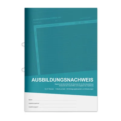 Produktbild von PuK Berichtsheft Ausbildung | Ausbildungsnachweisheft täglich/wöchentlich | DIN A4 für 27 Wochen | 1 Woche je Seite | Ausbildungsnachweis| Mo - So