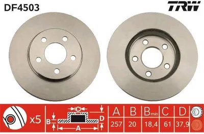 Produktbild von TRW Bremsscheiben (2 Stück) Vorderachse DF4503