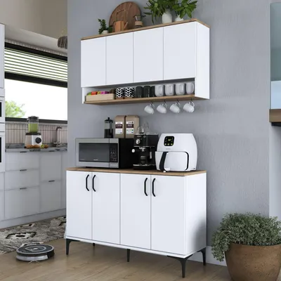 Produktbild von Skye Decor, JE204 - 3823, Kaffeestand, Nussbaum, 100% MELAMINBESCHICHTETE SPANNE, 120 x 40 x 140,4 cm