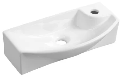 Obrázok produktu pre Keramické umývadlo CARLON, 45x23cm, otvor na batériu vpravo, biele