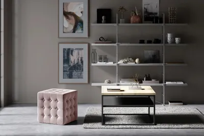 Immagine prodotto di Sgabello cubo RONAN - rosa