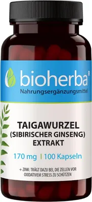 Produktbild von Bioherba Taigawurzel (Sibirischer Ginseng) Extrakt 170 mg 100 Kapseln