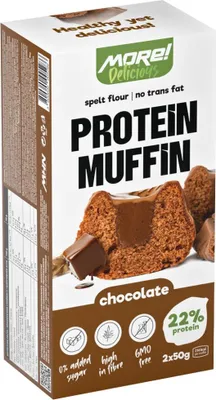 Immagine prodotto di MHN | More Healthy Nutrition | Muffin proteico senza zuccheri aggiunti | Nuova formula migliorata al cioccolato