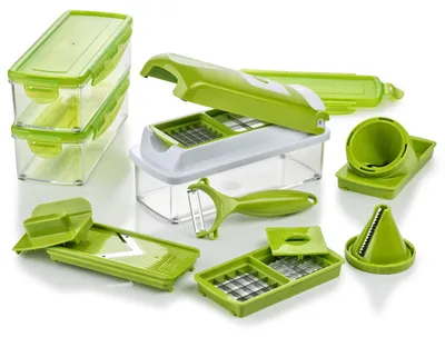 Imagen del producto de Genius Nicer Dicer Smart Julietti | 16 piezas | Cortador de verduras | Cortador de espirales | Cortador de julianas | Para cortar en dados o rebanadas