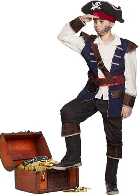 Produktbild von Karibikpirat - Karneval Faschingskostüm Kinder Kindergröße: 110-128