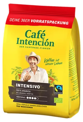 Produktbild von Café Intención Intensivo Kaffeepads Mega-Sparpaket, 6x36 Stück