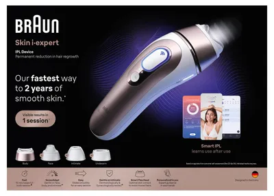 Zdjęcie produktu dla Urządzenie do depilacji Braun Smart IPL Skin i·expert 7, kolor: różowy