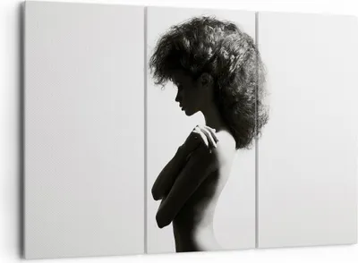 Produktbild von Bild auf Leinwand - Leinwandbild - 3 Teile - Frau Nacktheit Körper - 165x110cm - Wand Bild - Wanddeko - Wandbilder - Leinwanddruck - Bilder - Wanddekoration - Leinwand bilder - CE165x110-4946