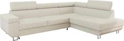 Produktbild von MIRJAN24 Ecksofa Fonti Cord, Eckcouch mit Schlaffunktion und Bettkasten, L-Form Sofa vom Hersteller (Poso 100, Seite: Rechts)