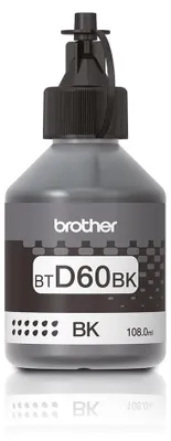 Produktbild von Brother BTD60BK, Extrahohe (Super-) Ausbeute, Schwarz, Tinte auf Pigmentbasis, 6500 Seiten