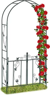Produktbild von Famanu Pflanzenstütze Kletterhilfe - Gartenbogen in Dunkelgrün