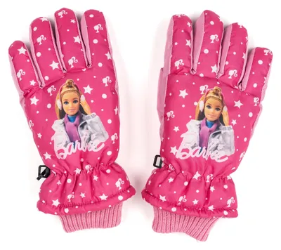 Produktbild von Barbie Kinder Winter Skihandschuhe für Mädchen, Winterhandschuhe wasserdicht und winddicht, Schneehandschuhe, warme Handschuhe für Snowboard und Skifahren Pink 5 - 7 Jahre