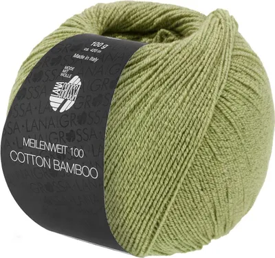 Produktbild von Lana Grossa - Meilenweit 100g Baumwolle Bamboo 0039 lindgrün