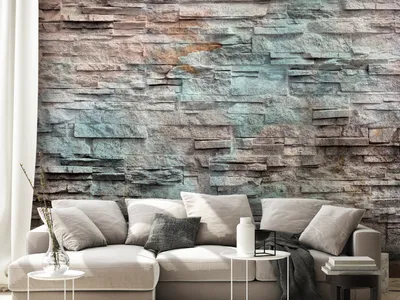 Produktbild von Vlies Fototapete SteinWand 350x256 cm Tapeten Wandtapete XXL Steinoptik 3D Mauer bunt f-C-0462-a-a