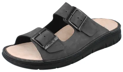 Produktbild von FINN COMFORT FINNCO Cayman Soft Herren Pantolette dunkelgrau Nubukleder - Größe: 46