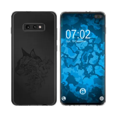 Produktbild von PhoneNatic Case kompatibel mit Samsung Galaxy S10e Silikon-Hülle Floral Katze M2-1