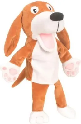 Obrázek produktu pro Fiesta Crafts ruční loutka pes s pohyblivou tlamou kartonová hračka