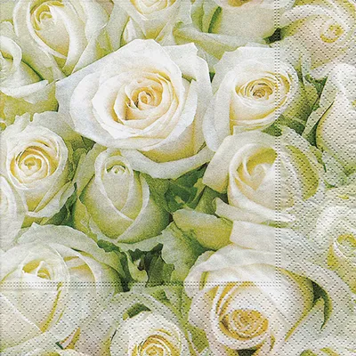 Produktbild von Lunchservietten Weiße Rosen (White roses)