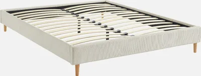 Immagine prodotto di Struttura letto in velluto a coste fini con rete a doghe, 160x200cm, Bianco