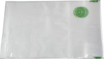 Produktbild von 100 Recyclat Flachbeutel transparent mit Recyclat-Logodruck 400x600mm  25mµ