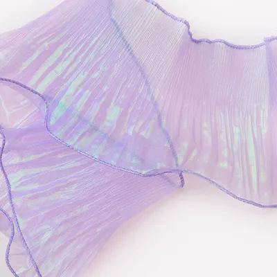 Produktbild von Rüsche Geplisster Chiffonbesatz - 5 Yards Satin Spitze Band Stoff für Handarbeiten und Dekoration von Kleidung, Kleidern und Taschen mit Lavendel-Thema