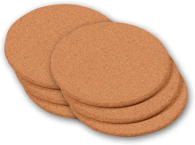Produktbild von KESPER 62753 -- 6er Set Topfuntersetzer 20 cm, Kork-Topf - Untersetzer