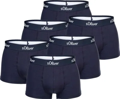 Produktbild von s.Oliver Herren Boxershorts, 6er Pack - Trunks, Hipsters, Baumwoll-Stretch Marine M