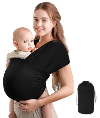Produktbild von Babytrage Tragetuch Babytragetuch - Baumwolle - Bis 15 kg - 5,3 m x 0,58 m - Schwarz