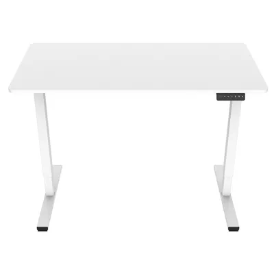 Zdjęcie produktu dla Biurko elektryczne Spacetronik Moris z regulacją wysokości, dodatkowym organizerem kabli, ergonomicznym, regulowanym, rozbudowanym kontrolerem z USB SPE-O124WO (biały, 120 x 60 cm)
