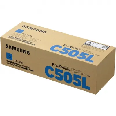 Zdjęcie produktu dla Samsung Oryginalny błękitny toner o wysokiej wydajności CLT-C505L, 3500 stron(y), Cyjan, 1 szt.