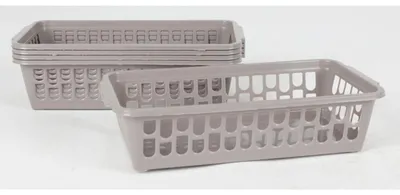 Image de 5x Paniers Lot de 5 Rectangulaires 20x10x5cm Rangement Boîtes Panier Étagère