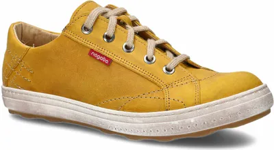 Produktbild von NAGABA Sneaker Herren Halbschuhe Echtleder für Herbst Frühling Gelb, 42