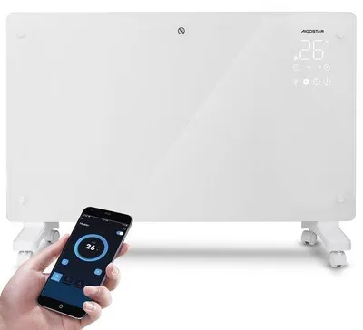 Zdjęcie produktu dla Aigostar 8433325386962, Elektryczny grzejnik konwektorowy, 24 h, 1,5 m, Wewnętrzna, Podłoga, Biały