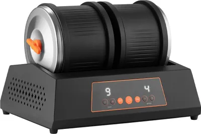 Produktbild von Steintrommel-Set, 8 lbs Steinschleifset, 4 Geschwindigkeitsstufen, 9-Tage-Polier-Timer, Steinpolier-Set, Doppelrohr-Steinschleifer mit Adapter, Steinschleifer für Erwachsene und Kinder
