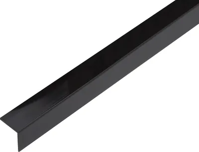 Produktbild von Alberts Winkelprofil | selbstklebend | Kunststoff, schwarz glänzend | 1000 x 20 x 20 mm | 6er Set