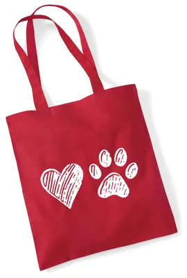 Produktbild von Huuraa Jutebeutel Herz Tapse 10 Liter Classic Red Baumwolle Tasche Geschenkidee