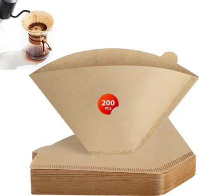Obrázek produktu pro 200 kávových filtrů č. 4, kónické filtry na 8-12 šálků, velikost 04, papírové filtry, kompatibilní s kávovary Ninja, kávovary na překapávanou a filtrovanou kávu