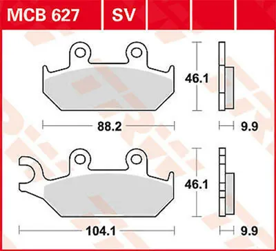 Produktbild von TRW Bremsbelagsatz MCB627SV XTZ660 Tenere 3YF