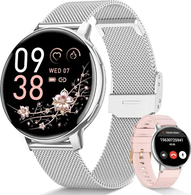 Produktbild von SWGOTA Damen Smartwatch 1.39" HD Display, 24h Herzfrequenz- & Schlafmonitor, Zyklustracker, 120+ Sportmodi, Bluetooth Anrufe, IP68