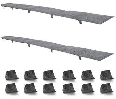 Produktbild von 2er Set Bierbankauflage Filz 220x25cm mit Bodenschoner - 1cm Sitzkissen Garten