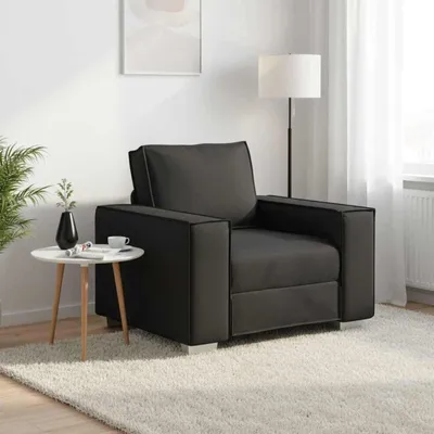Produktbild von vidaXL Sofa-Sessel Schwarz 100 cm Kunstleder