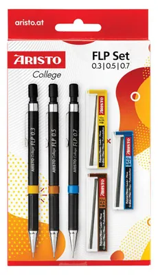Obrázok produktu pre Vysokoškolská ceruzka FLP 3+3 sada, ceruzka, stopky 0,35/0,5/0,7 HB