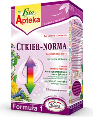 Produktbild von FITO Apteka Herbata Cukier Norma 20 torebek