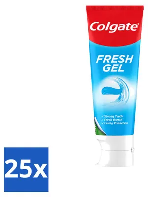 Produktbild von 25 x Colgate Blue Fresh Gel Tandpasta - 75 ml - Vorteilspackung - 25 Stücke