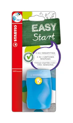 Produktbild von Ergonomischer Dosen-Spitzer für Linkshänder - STABILO EASYsharpener - 3 in 1 - blau